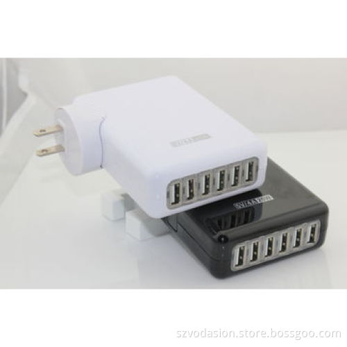 4 USB port wall charger adapter with cable, EU/AUS/US/UK plugs